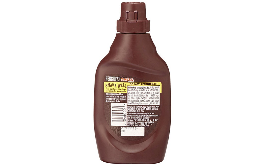 Hershey's Shell Topping Chocolate Flavored   Plastic Bottle  205 grams